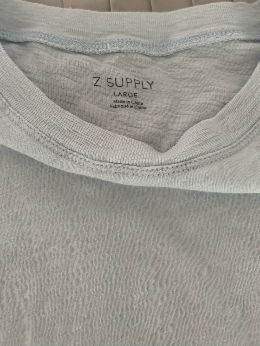 Z Supply Pale Blue Crewneck Tee